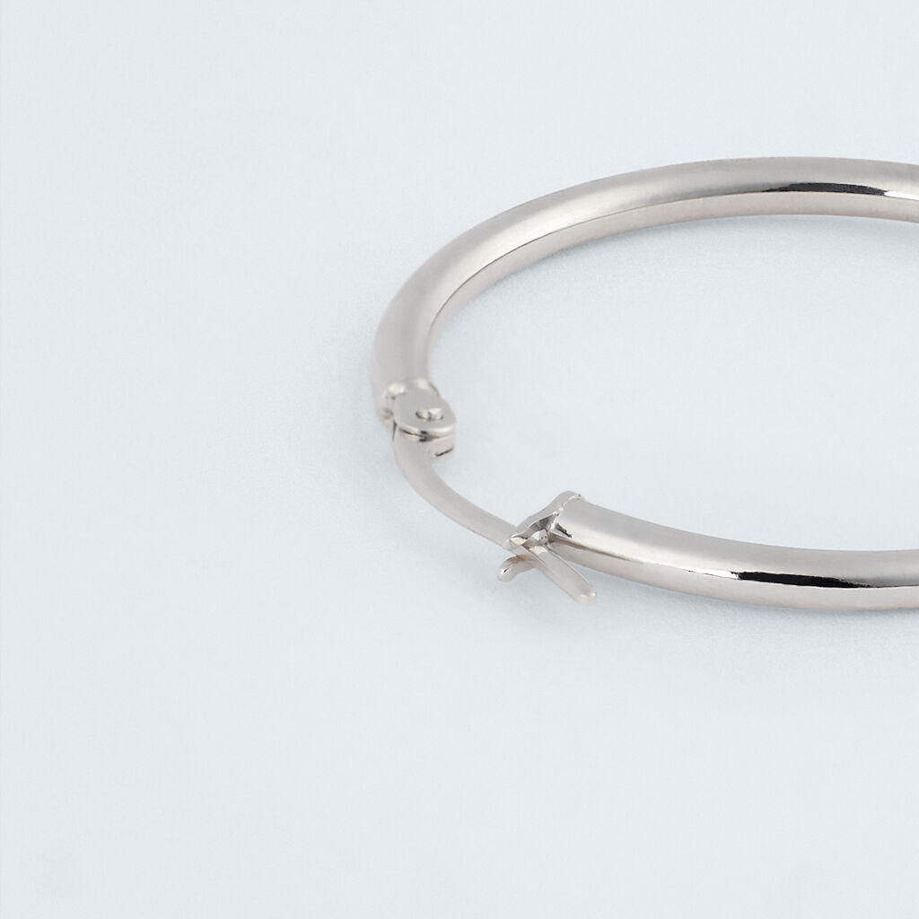 Orecchini A Cerchio Toujours Oro Bianco - Orecchini a Cerchio Donna | Stroili