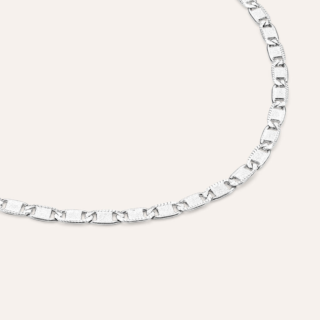 Bracciale Catena Gentleman Argento Rodiato