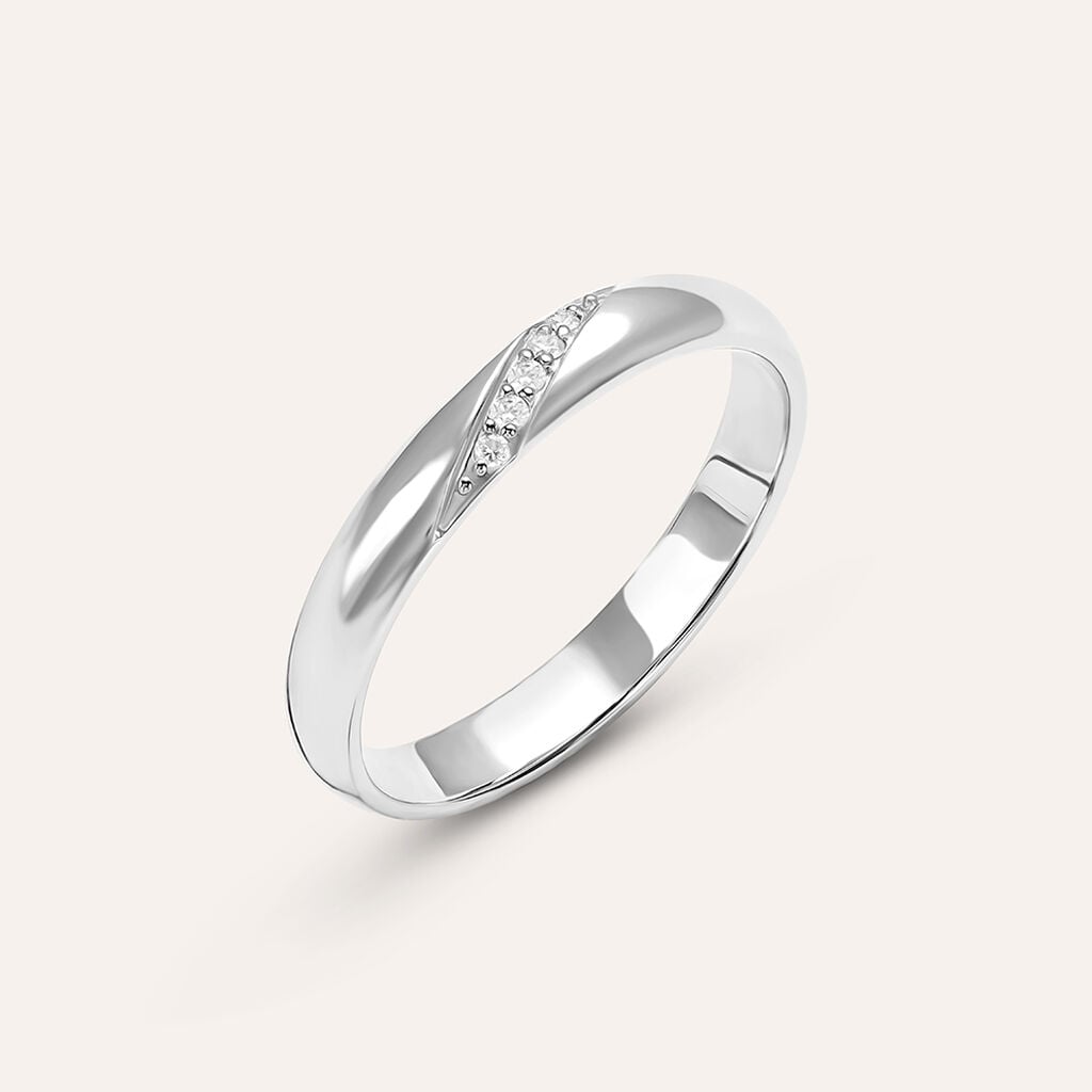 Fede Comoda 3 mm Oro Bianco Diamante