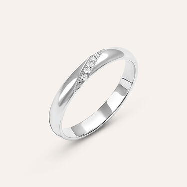 Fede Comoda 3 mm Oro Bianco Diamante