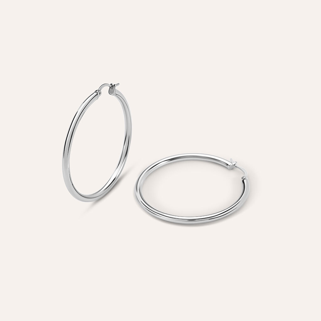 Orecchini A Cerchio Moonlight Acciaio