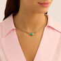 Collana Radiance Acciaio Dorato Amazzonite
