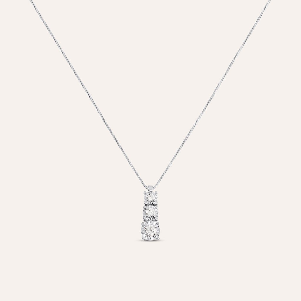 Collana Trilogy Diamotion Oro Bianco Diamante