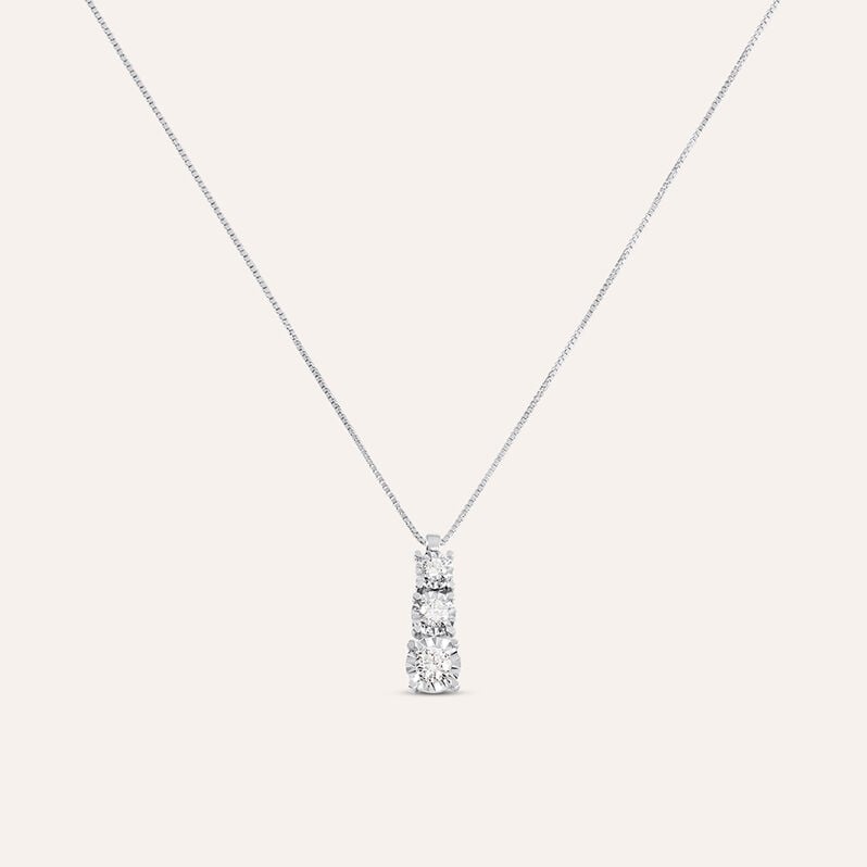 Collana Trilogy Diamotion Oro Bianco Diamante - Collane Donna | Stroili