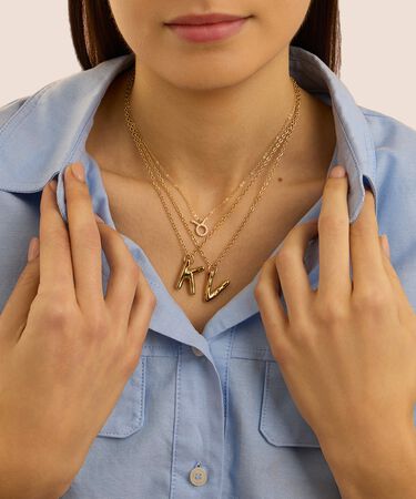Collana Radiance Acciaio Dorato Cubic Zirconia