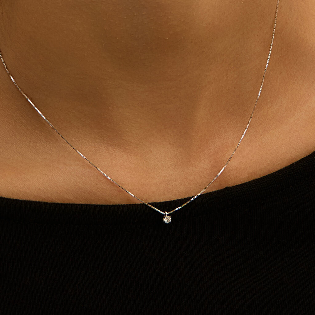 Collana Punto Luce Firmamenti Oro Bianco Diamante