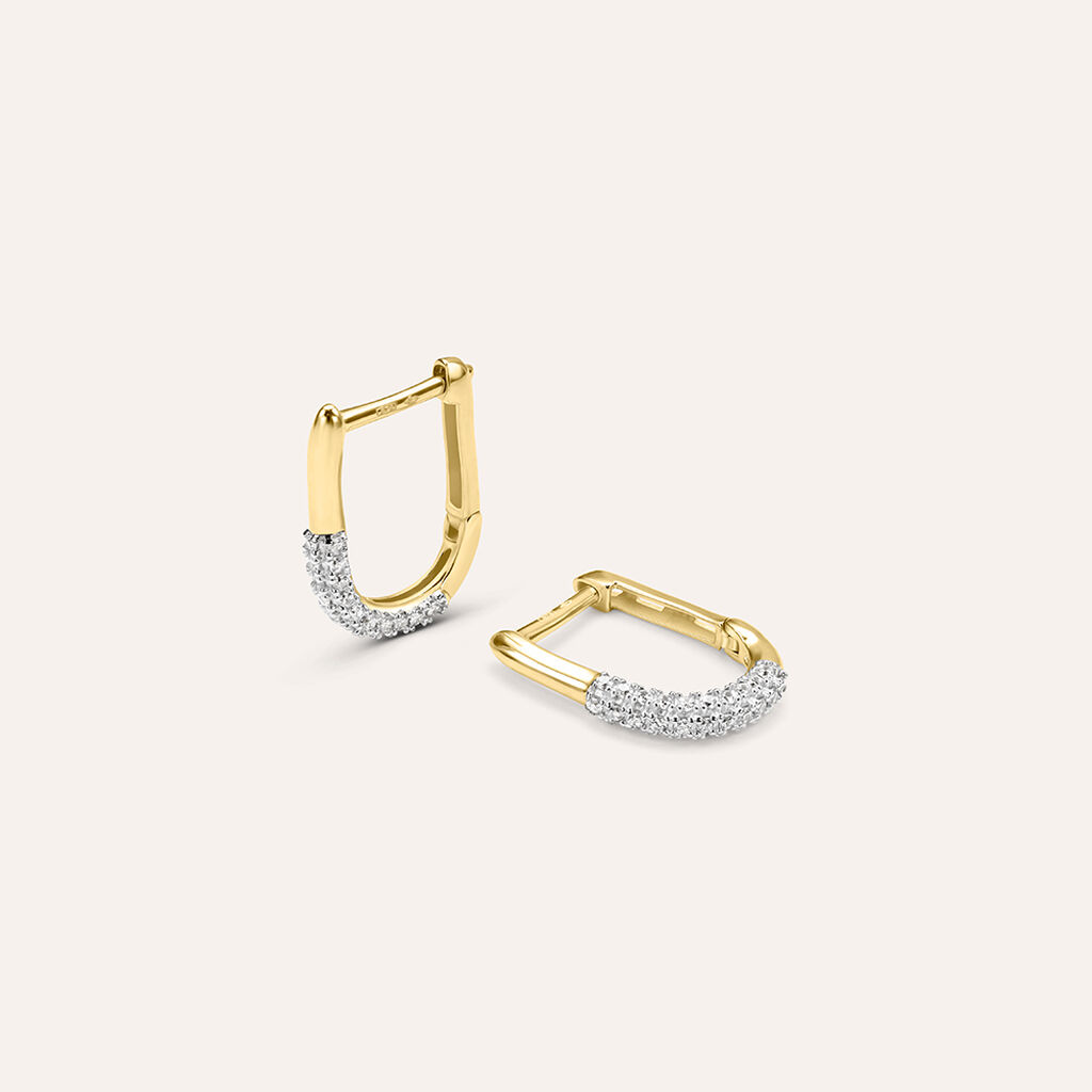Orecchini A Cerchio Toujours Oro Giallo Cubic Zirconia - Orecchini a Cerchio Donna | Stroili