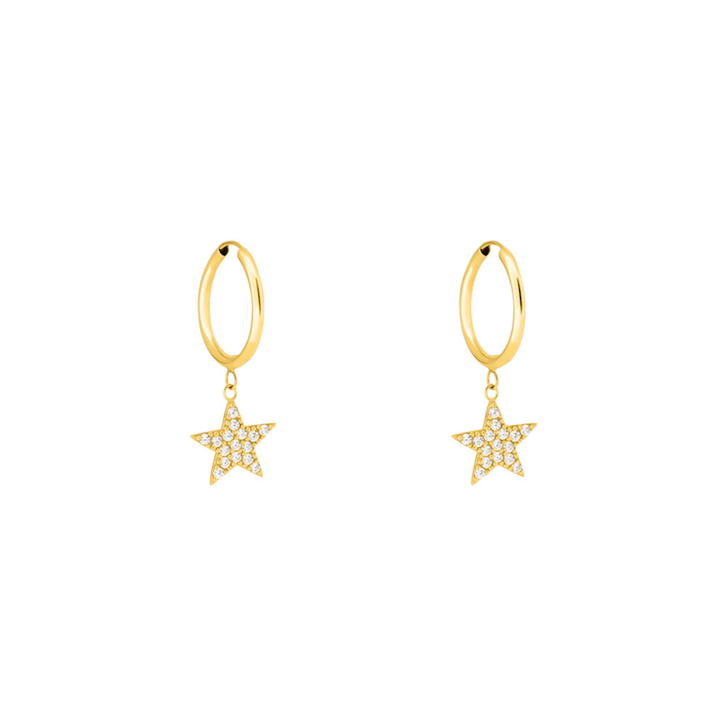 Orecchini A Cerchio Toujours Oro Giallo Cubic Zirconia - Orecchini a Cerchio Donna | Stroili