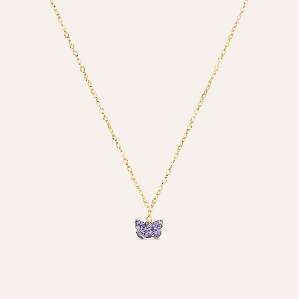 Collana Mon Petit Oro Giallo Cristallo