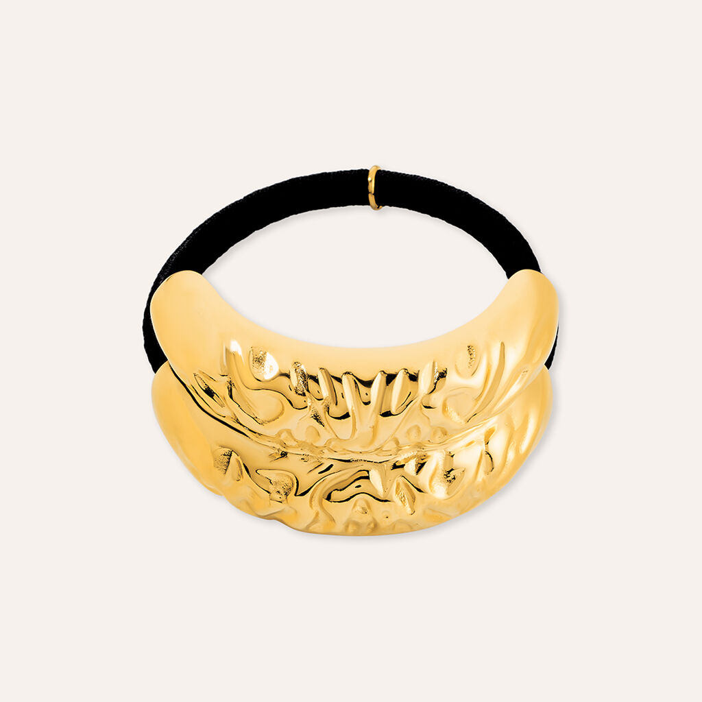 Elastico per Capelli Acciaio Dorato