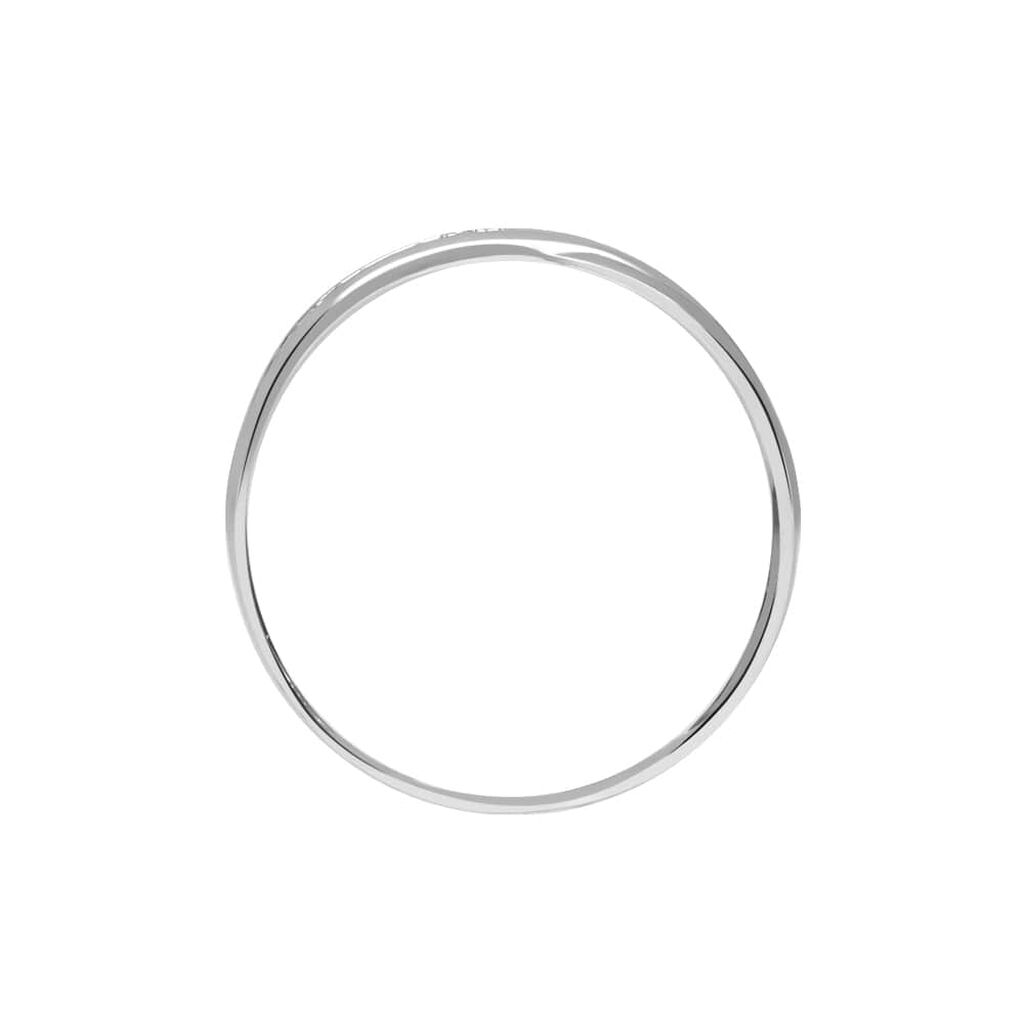 Anello Fascia Sophia Oro Bianco Diamante - Anelli a Fascia Larga Donna | Stroili