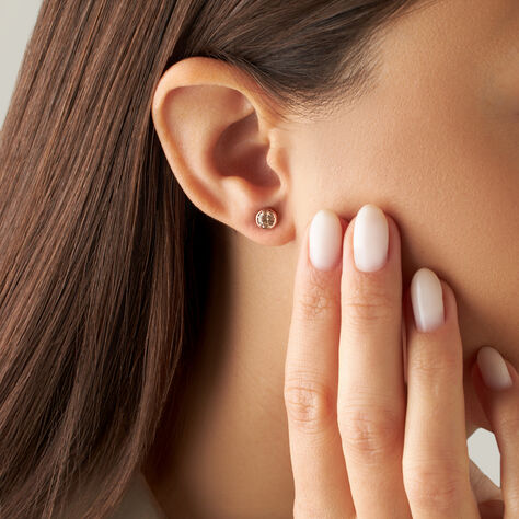 Orecchini Lobo Punto Luce Silver Rainbow Argento Rosa Cubic Zirconia - Orecchini a Lobo Donna | Stroili