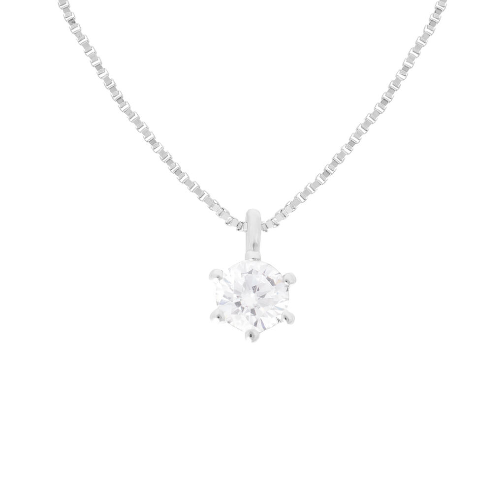 Collana Punto Luce Claire Oro Bianco Cubic Zirconia - Collane Punto Luce Donna | Stroili
