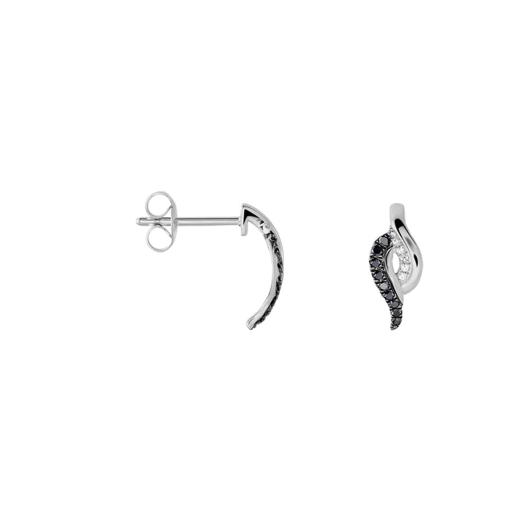 Orecchini Lobo Sophia Oro Bianco Diamante