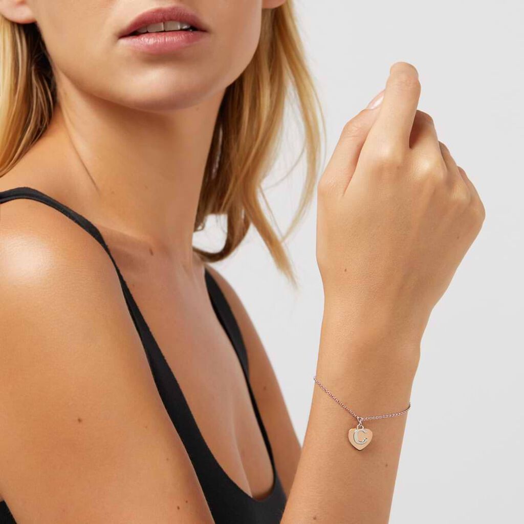 Bracciale Silver Collection Argento Bicolore Bianco / Rosa - Bracciali con Incisione Donna | Stroili