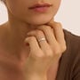 Fede Classica Diamantata 4 mm Oro Bianco