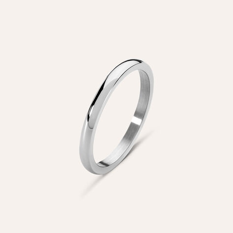 Anello Fedina Lady Code Acciaio - Anelli con Incisione Donna | Stroili