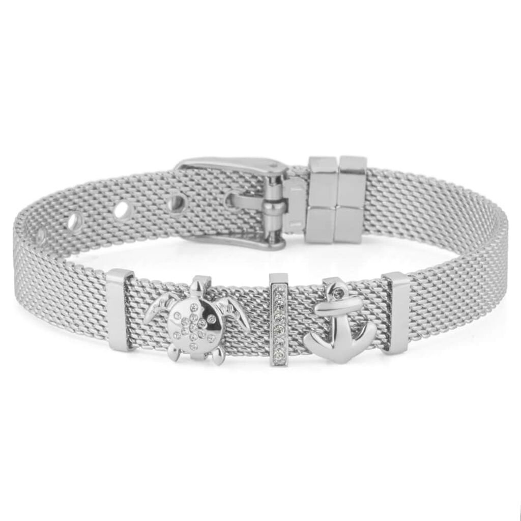 Bracciale Catena Aura Acciaio Cristallo