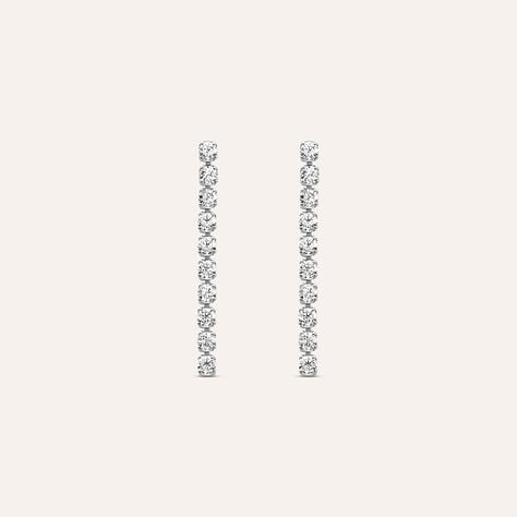 Orecchini Pendenti Tennis Claire Oro Bianco Cubic Zirconia - Orecchini Pendenti Donna | Stroili