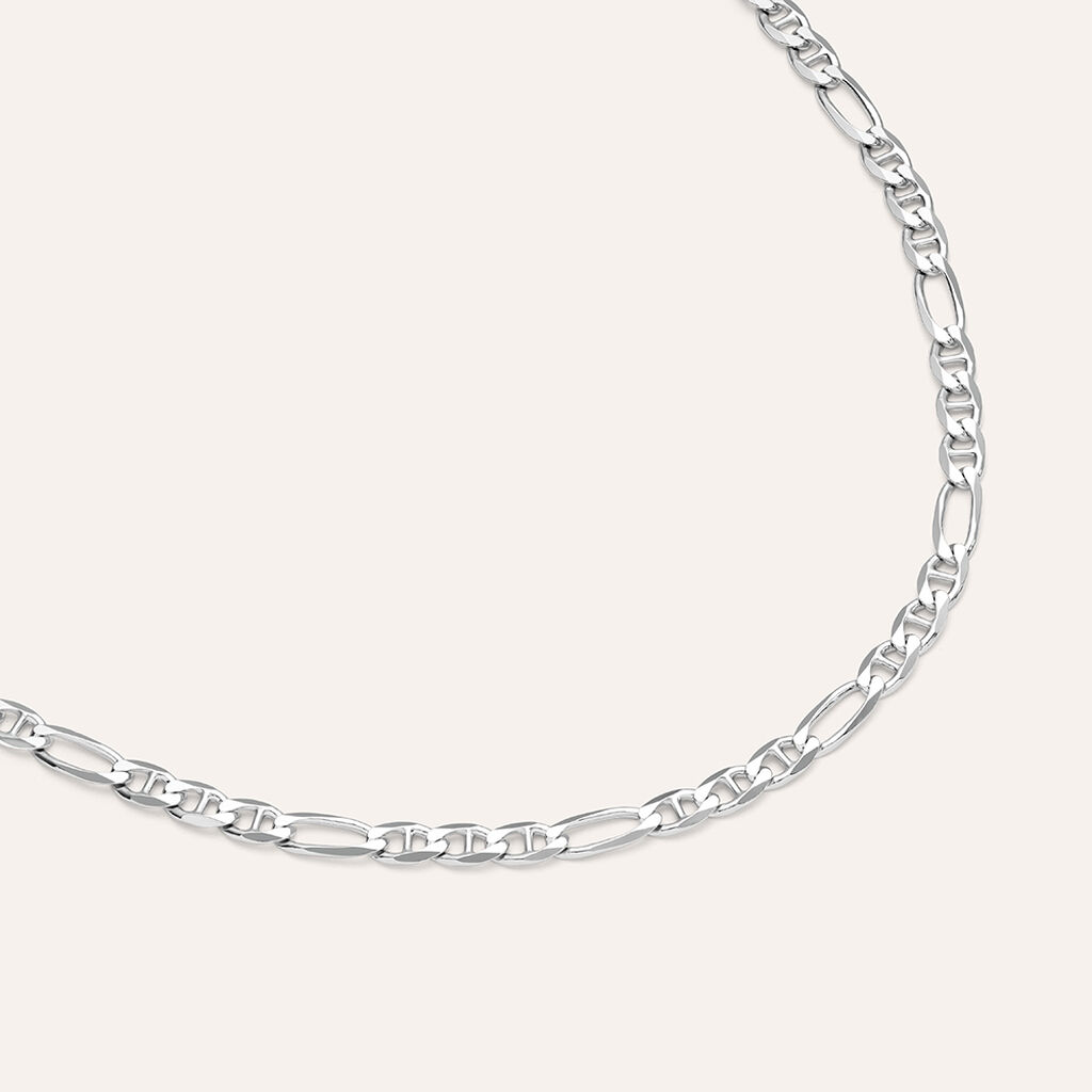 Bracciale Catena Gentleman Argento Rodiato