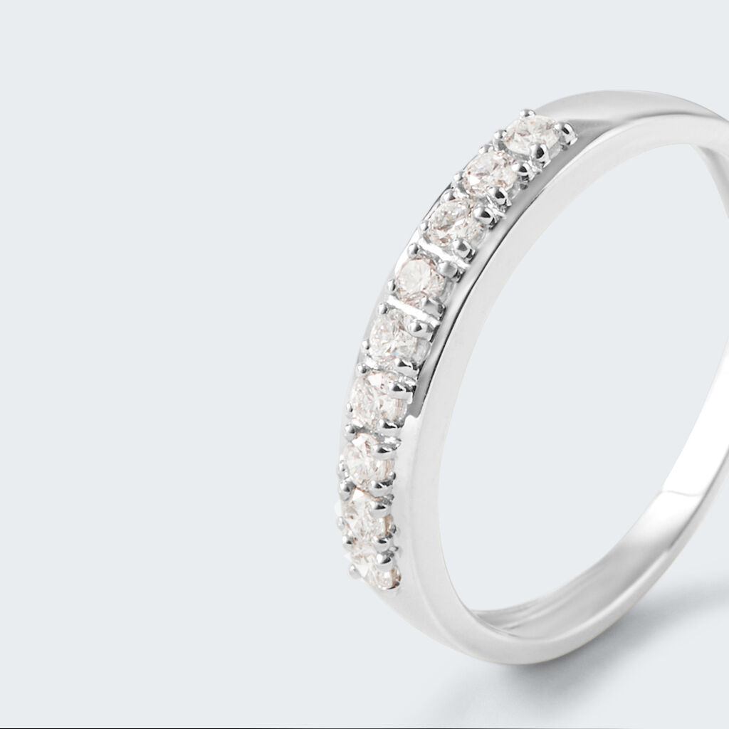 Anello Riviere Firmamenti Oro Bianco Diamante - Anelli Riviere Donna | Stroili