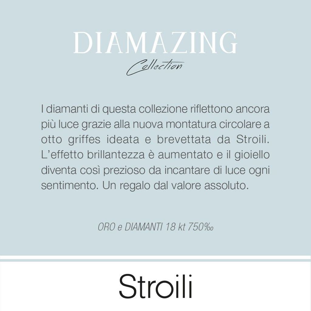 Anello Solitario Diamazing Oro Bianco Diamante Tondo - Anelli con Pietre Donna | Stroili
