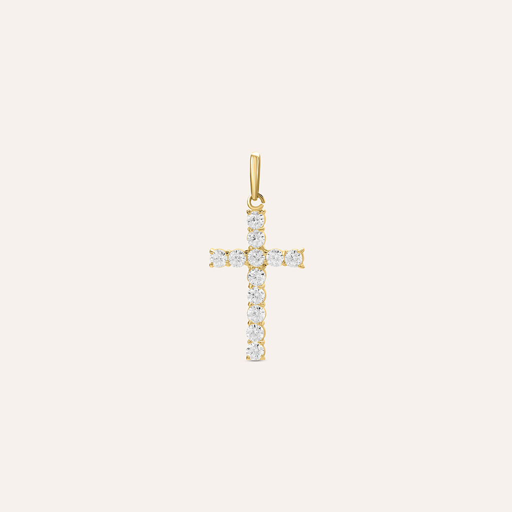 Pendente Holy Oro Giallo Cubic Zirconia