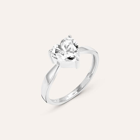 Anello Solitario Claire Oro Bianco Cubic Zirconia - Anelli con Pietre Donna | Stroili