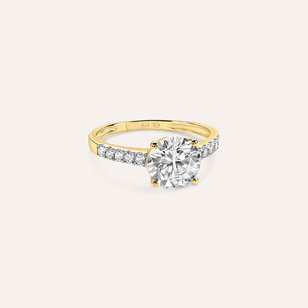 Anello Solitario Claire Oro Giallo Cubic Zirconia - Anelli con Pietre Donna | Stroili