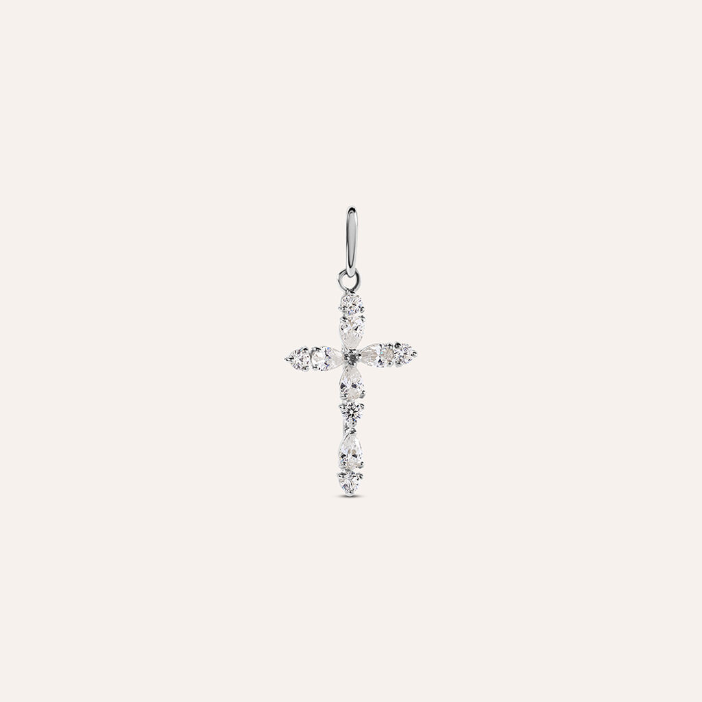 Pendente Holy Oro Bianco Cubic Zirconia