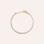 Bracciale Tennis Romantic Shine Metallo Dorato Cristallo