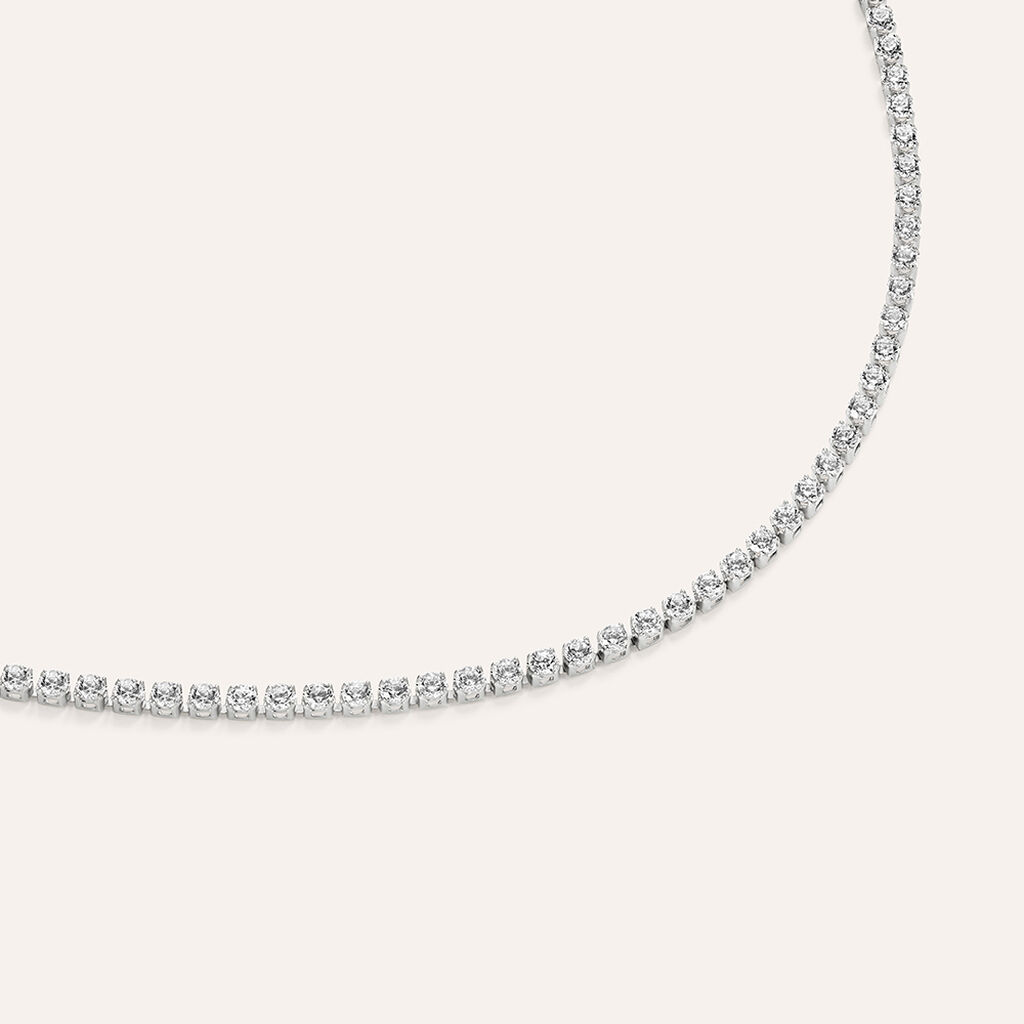 Bracciale Tennis Claire Oro Bianco Cubic Zirconia - Bracciali Tennis Donna | Stroili