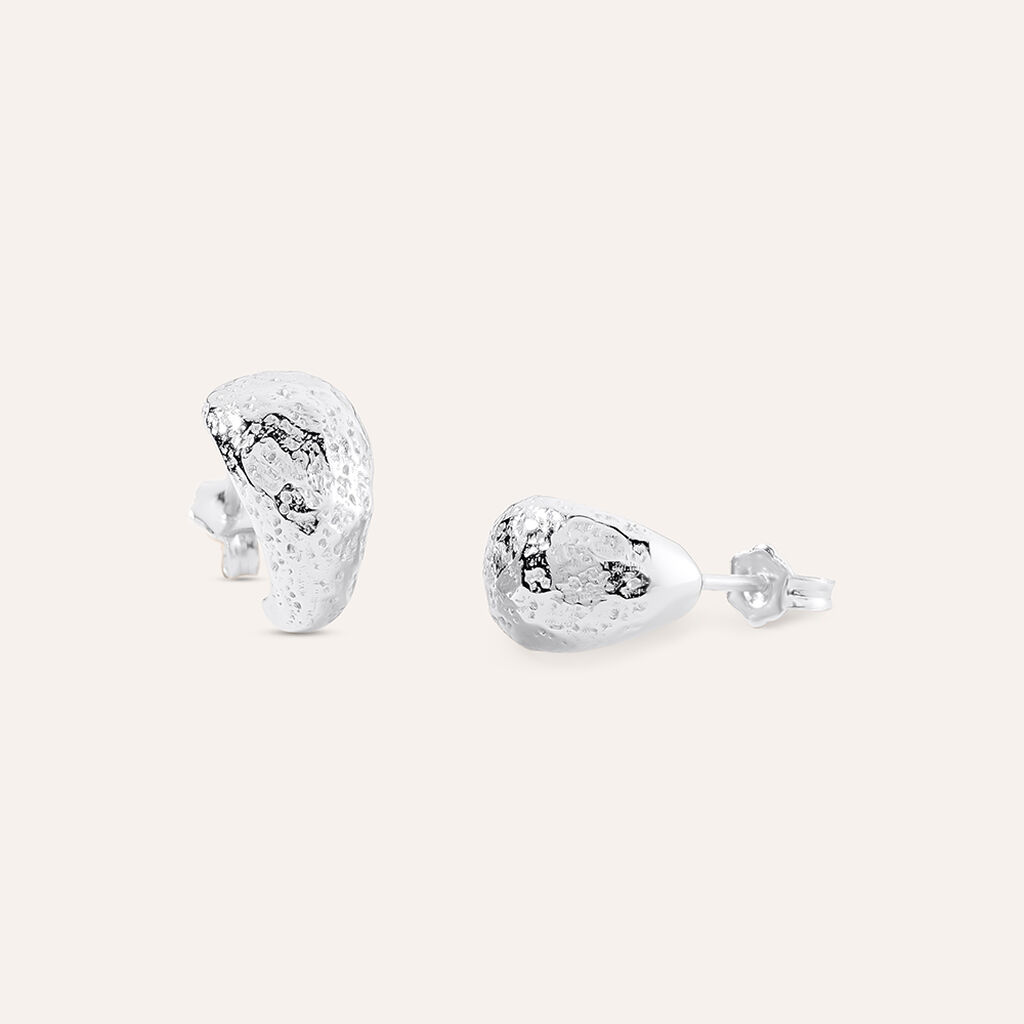 Orecchini A Cerchio Silver Collection Argento Rodiato