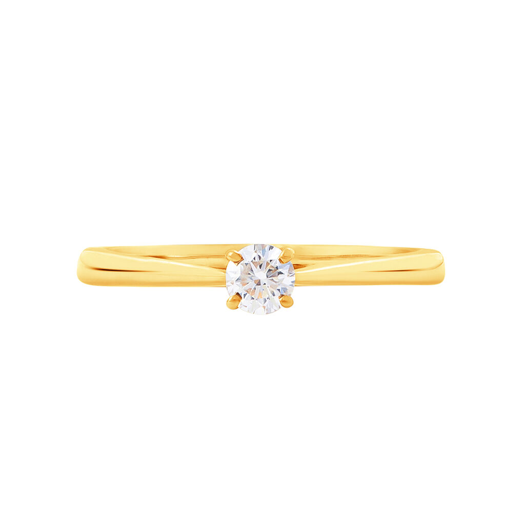 Anello Solitario Grace Oro Giallo Diamante - Anelli con Pietre Donna | Stroili