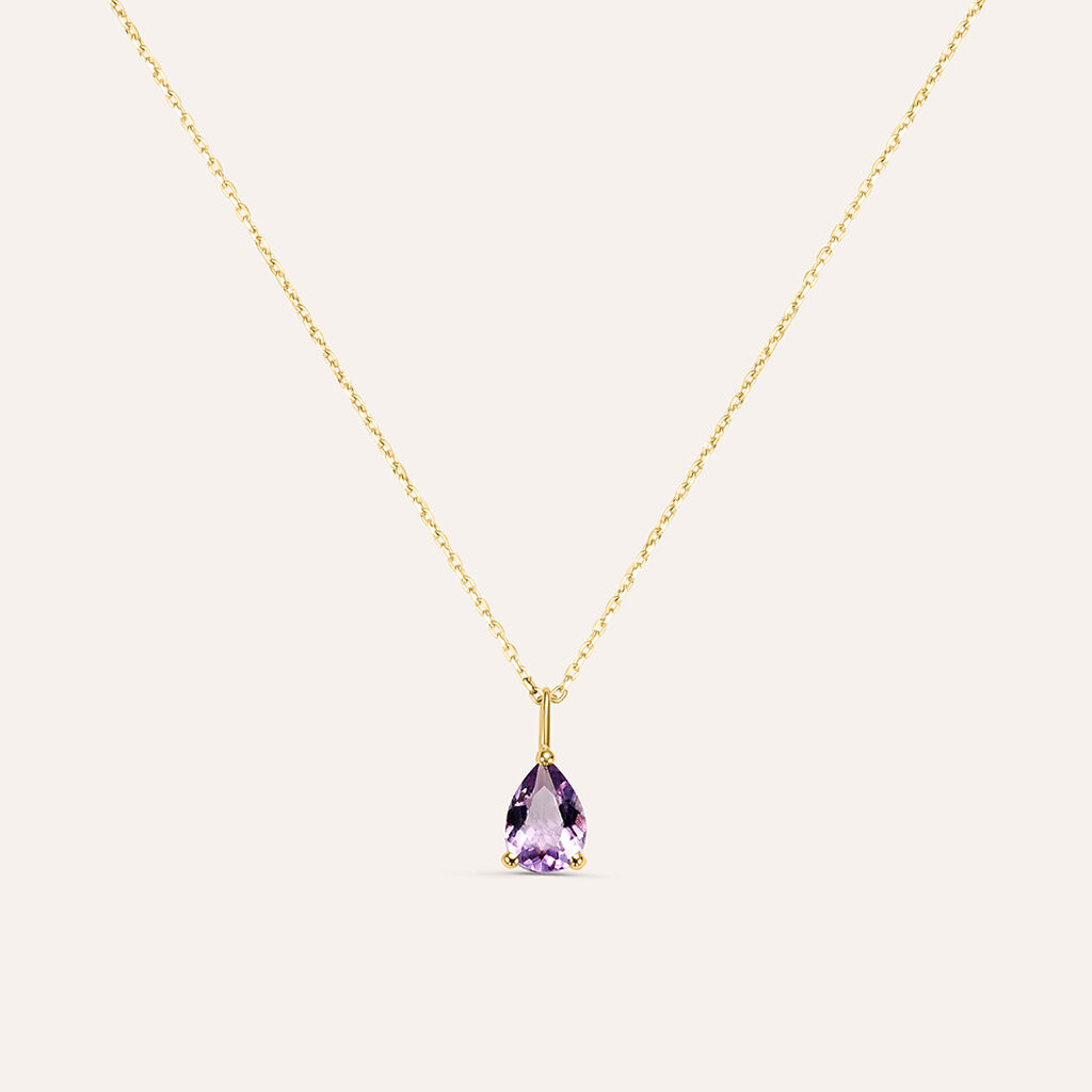 Collana Punto Luce Amélie Oro Giallo Ametista - Collane Punto Luce Donna | Stroili