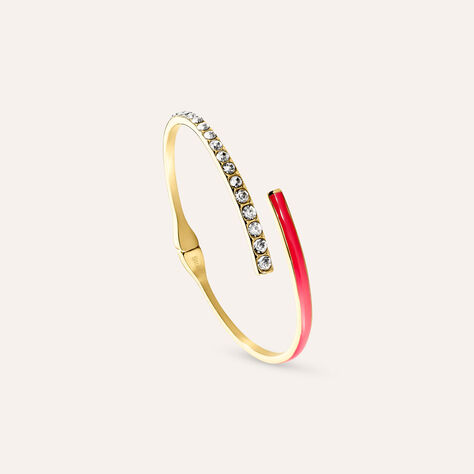 Bangle Lady Sweet Acciaio Dorato Cristallo - Bracciali Rigidi Donna | Stroili
