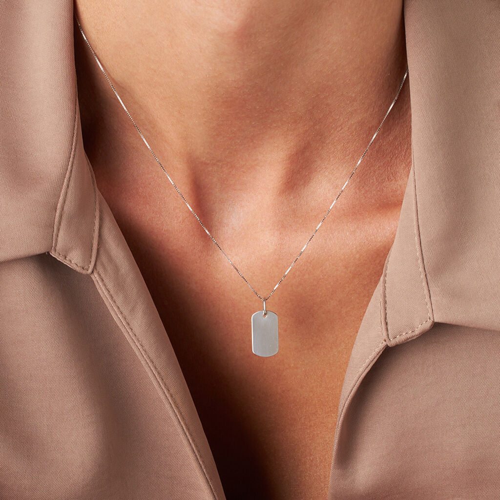Pendente Poème Oro Bianco - Ciondoli con Incisione Donna | Stroili
