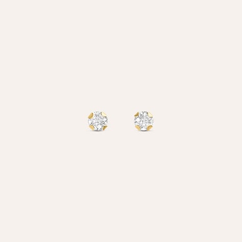 Orecchini Lobo Punto Luce Bon Ton Oro Giallo Cubic Zirconia - Orecchini a Lobo Donna | Stroili