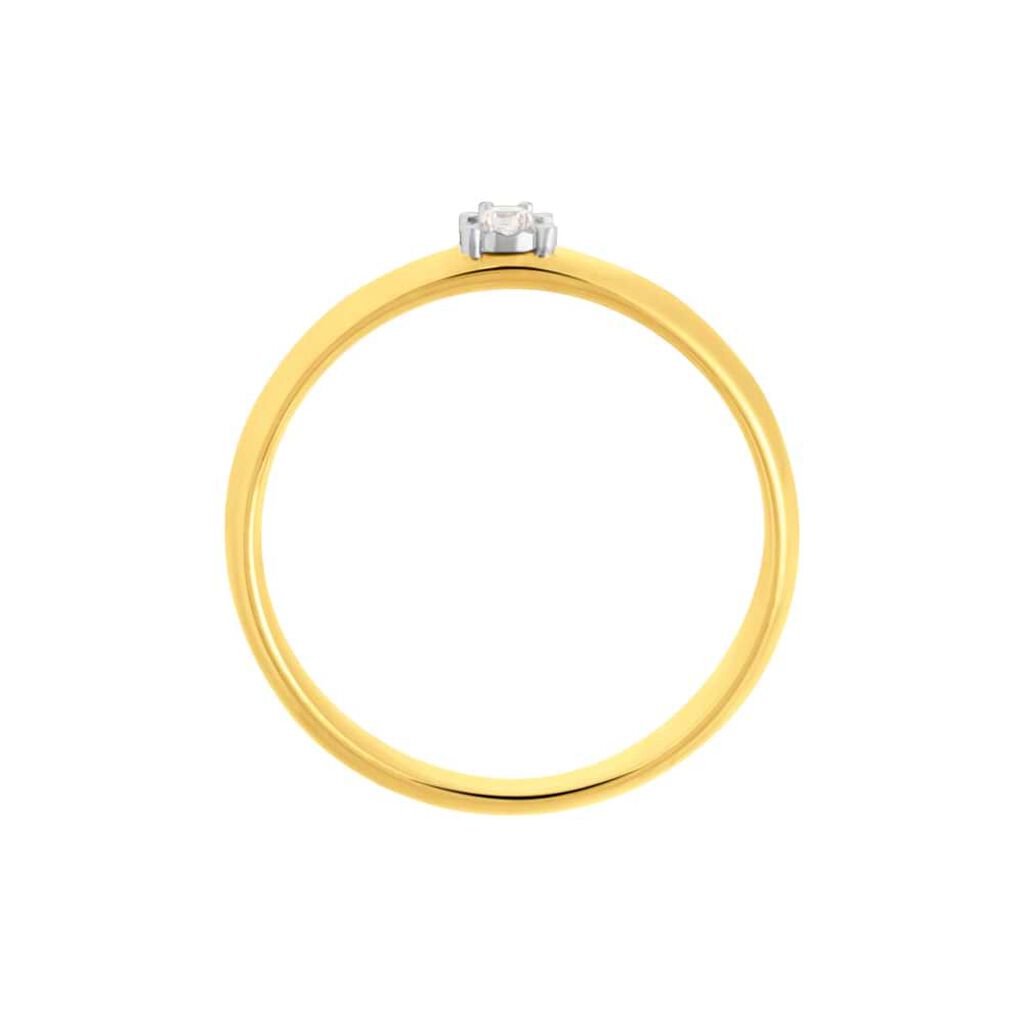 Fede Comoda 4 mm Oro Giallo Diamante - Anelli con Incisione Donna | Stroili