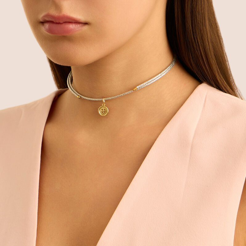 Pendente Bottone Love Beats Argento Dorato - Ciondoli Unisex | Stroili