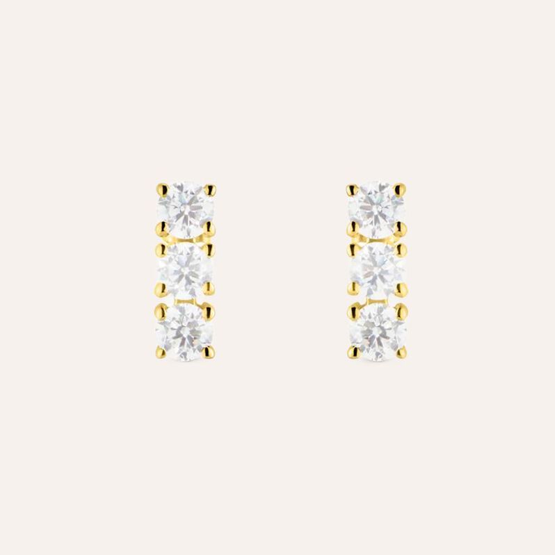 Orecchini Pendenti Trilogy Claire Oro Giallo Cubic Zirconia - Orecchini Pendenti Donna | Stroili