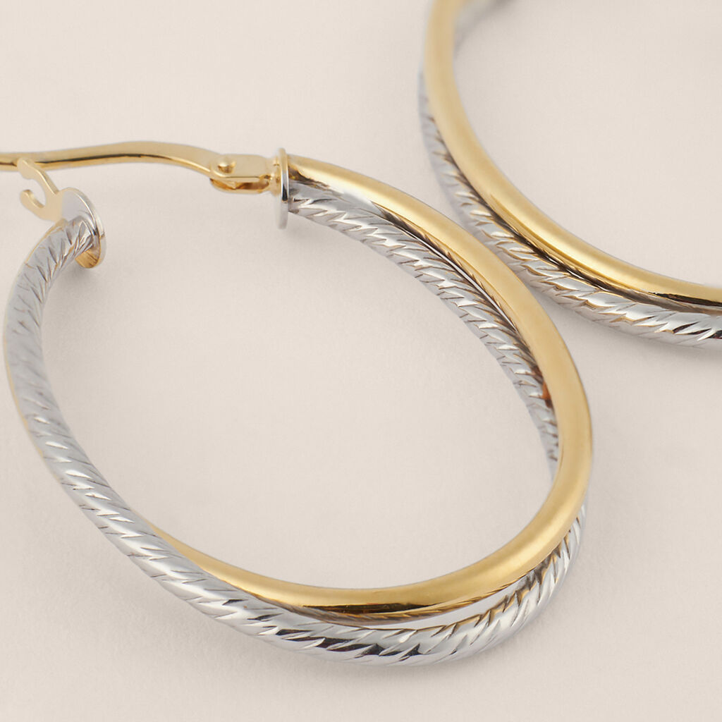 Orecchini A Cerchio Toujours Oro Bicolore