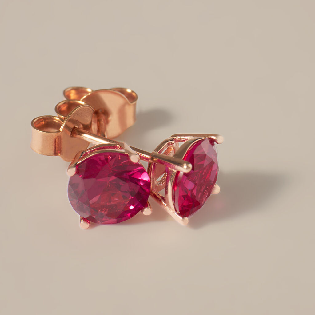 Orecchini Lobo Punto Luce Silver Rainbow Argento Rosa Cubic Zirconia - Orecchini a Lobo Donna | Stroili