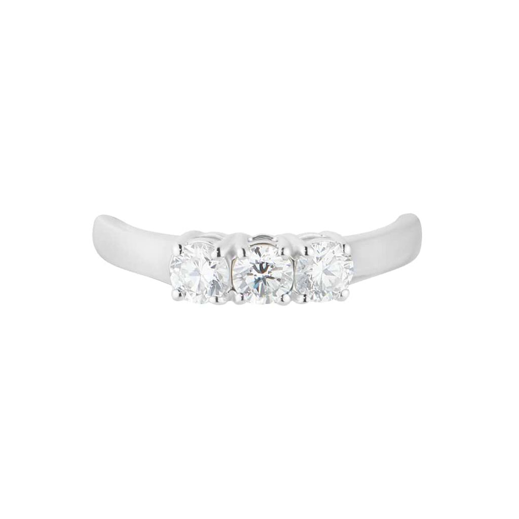 Anello Trilogy Diamade Oro Bianco Diamante Lab-Grown - Anelli con Pietre Donna | Stroili