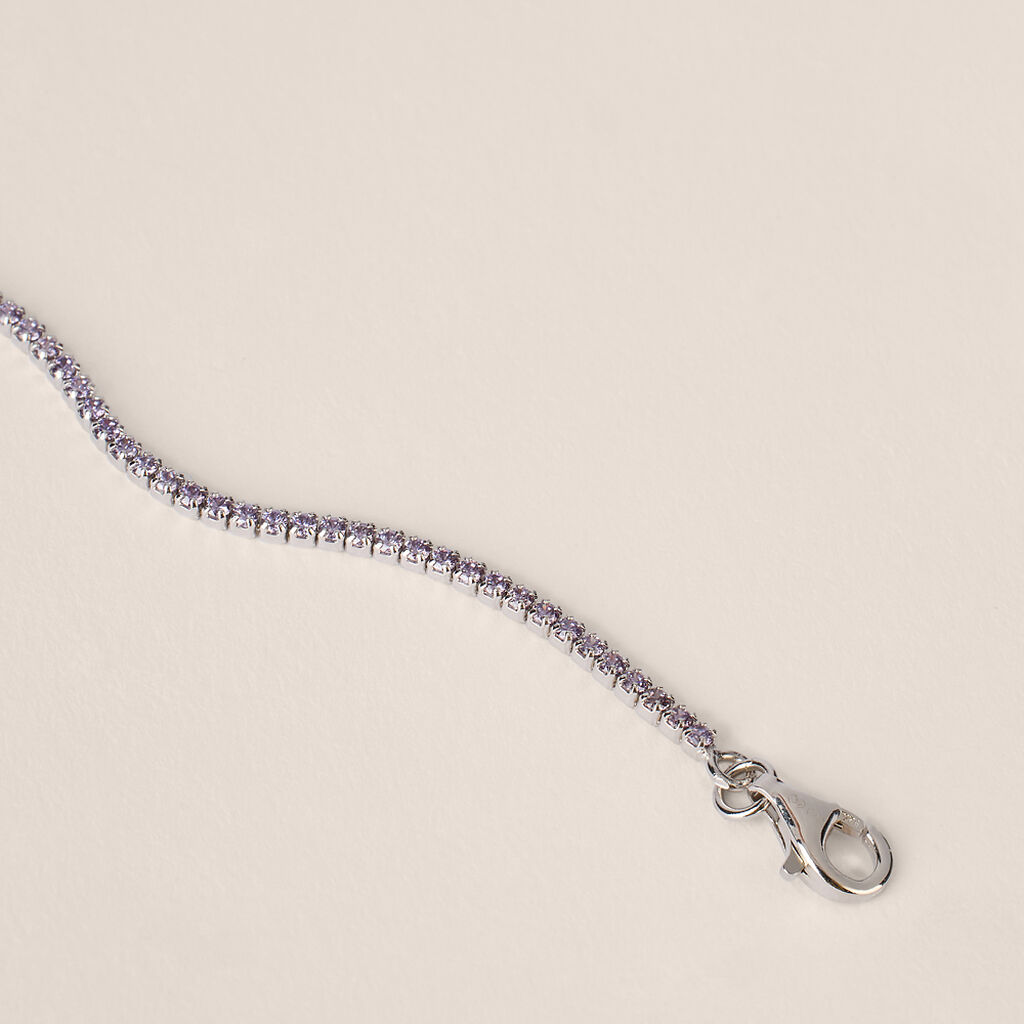 Cavigliera Silver Rainbow Argento Rodiato Cubic Zirconia