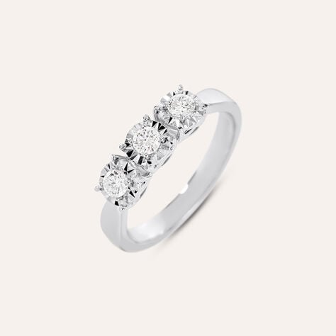 Anello Trilogy Diamotion Oro Bianco Diamante - Anelli con Pietre Donna | Stroili