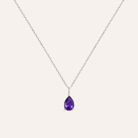 Collana Punto Luce Amélie Oro Bianco Ametista - Collane Punto Luce Donna | Stroili