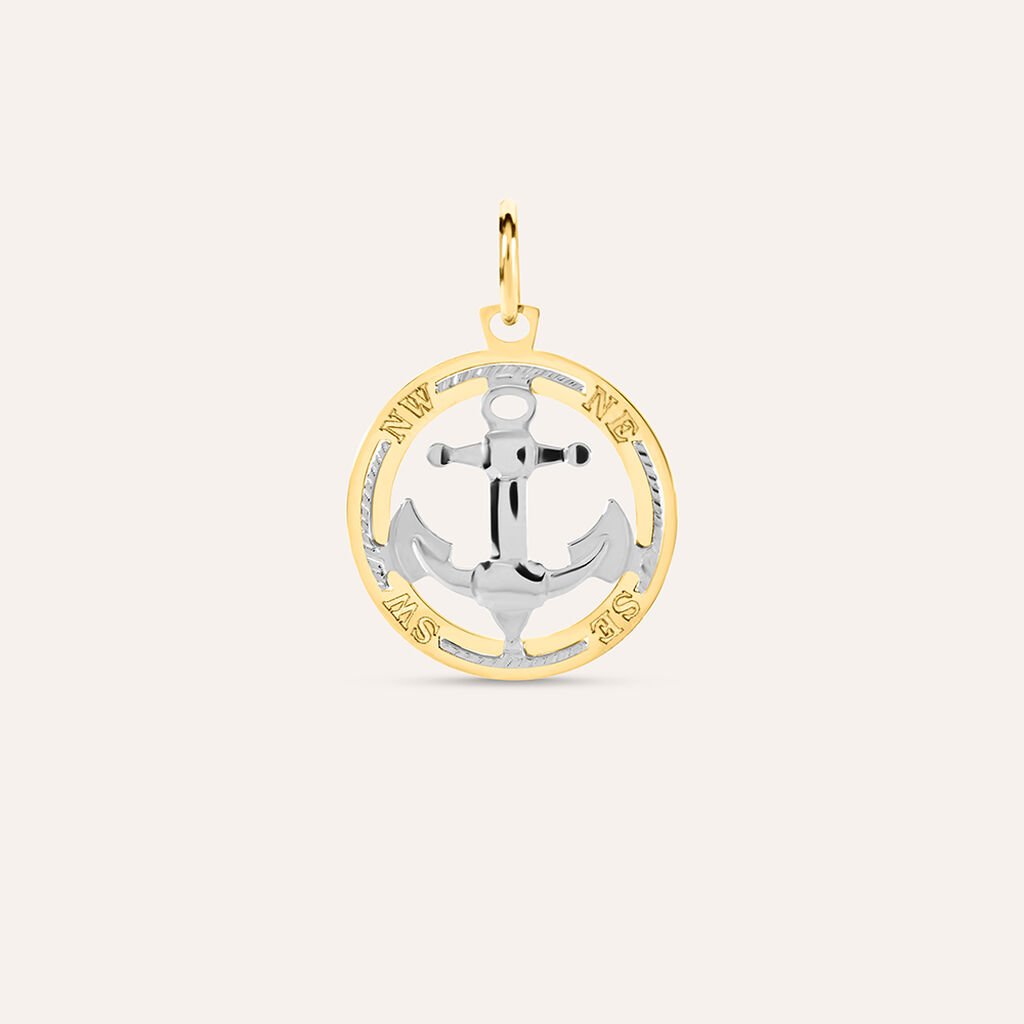 Pendente Oro Uomo Oro Bicolore