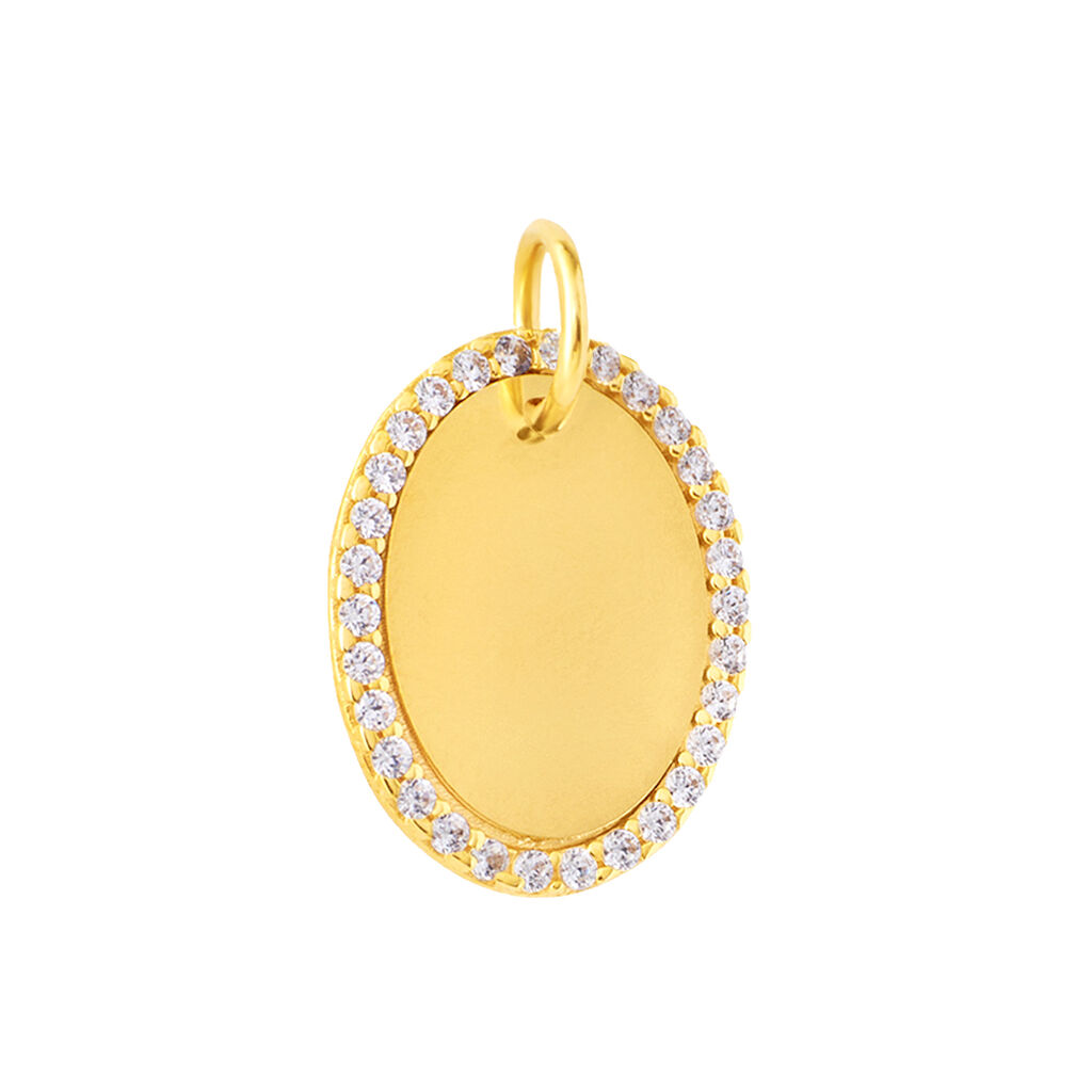 Pendente Poème Oro Giallo Cubic Zirconia - Ciondoli con Incisione Donna | Stroili