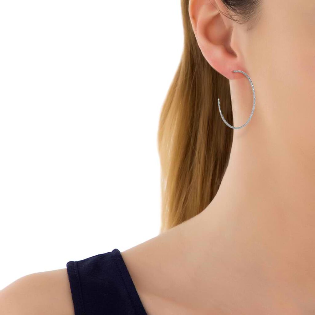 Orecchini a cerchio in acciaio - Orecchini a Cerchio Donna | Stroili